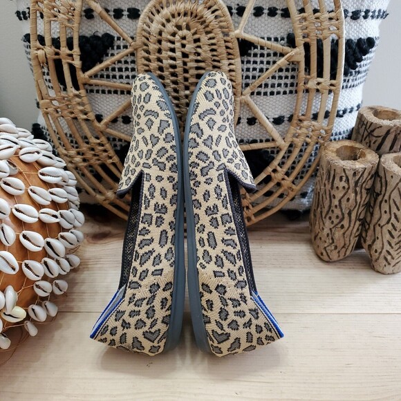 Rothy's 7/37.5 The Spot Loafer Leopard Animal Print Slip On Shoes Flats Women's - Picture 5 of 15